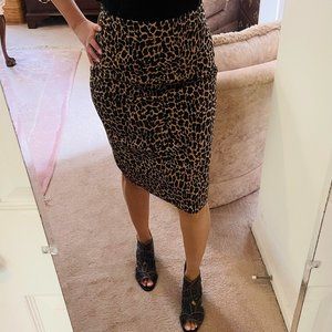 J. Crew Leopard Pencil Skirt/Rockabilly/Pin-Up/Office/Preppy